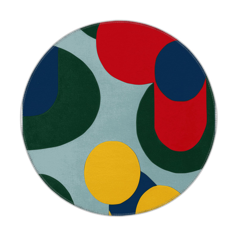 Witty Twist Indoor And Outdoor Area Rug, Round 5'