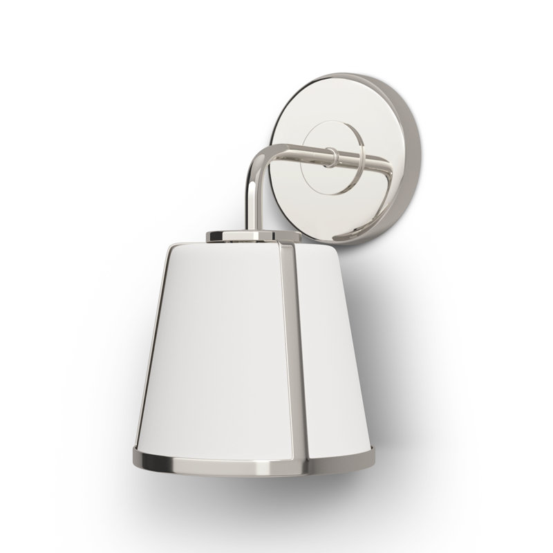 Marietta 1 Light Antique Gold Wall Mount, Polished Nickel
