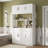 78.7" Freestanding Bathroom Storage Cabinet With Open Shelving
