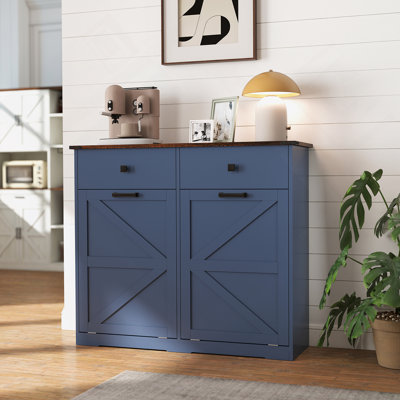 Armoire poubelle double inclinable Farmhouse Blue
