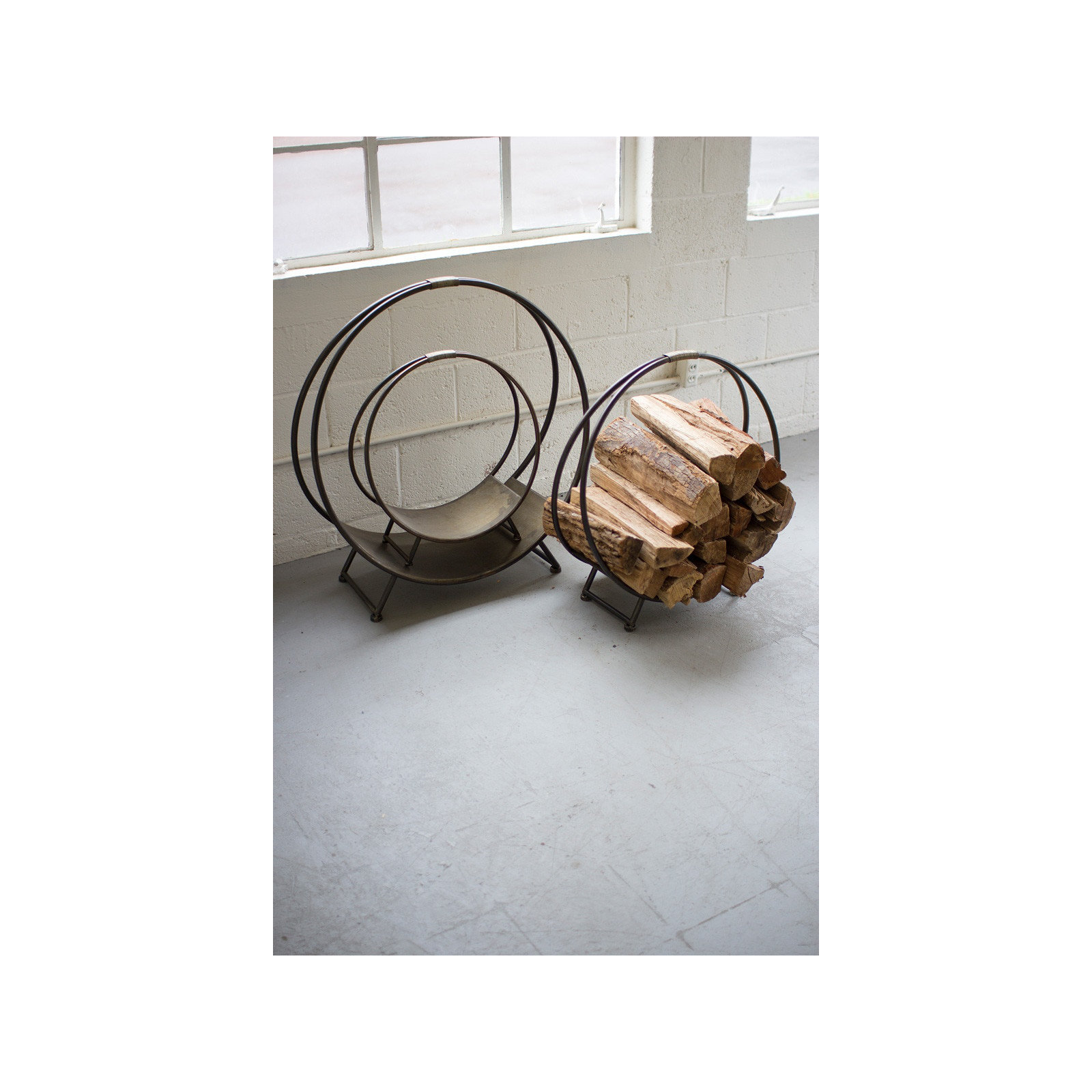 Firewood 3 Piece Metal Log Carrier
