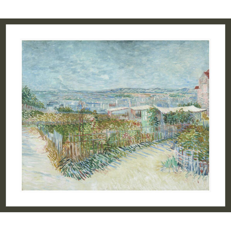 Montmartre: Derrière le Moulin de la Galette par Vincent van Gogh, impression giclée encadrée, H 33,5 po x l 39,92 po