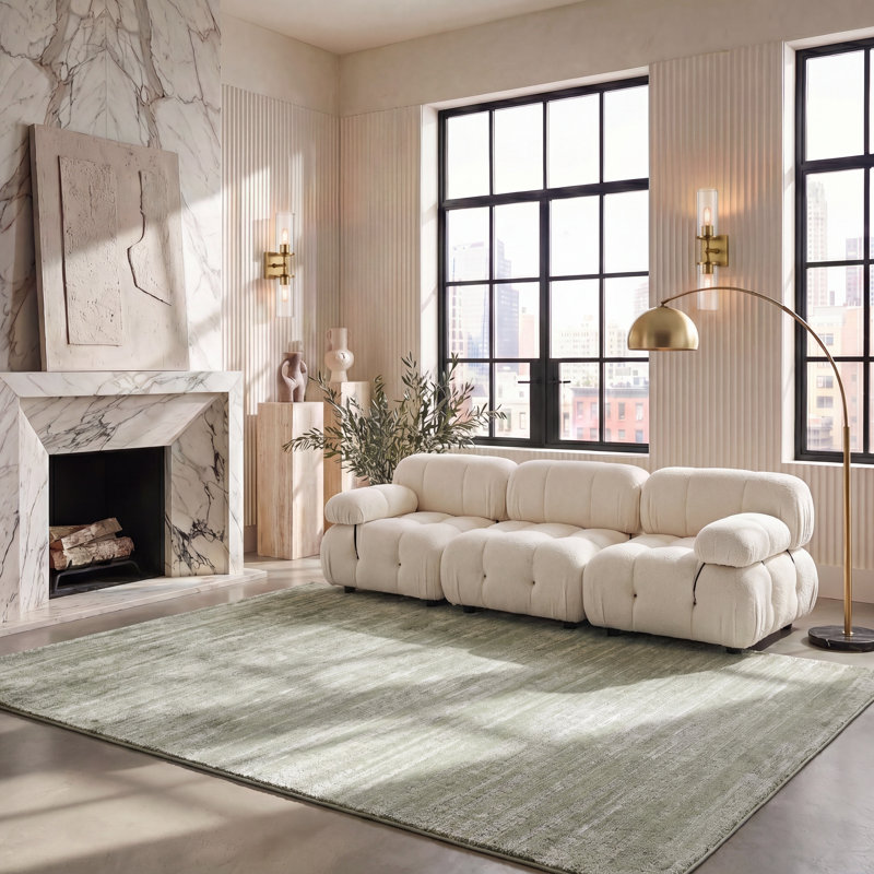 Carter Performance Solid Color Indoor Rug, Rectangle 8' x 10'
