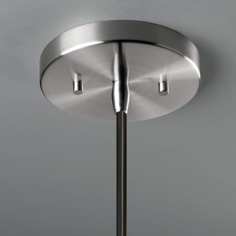 Logan 1 - Light Single Globe Pendant, Brushed Nickel, Muted Yellow