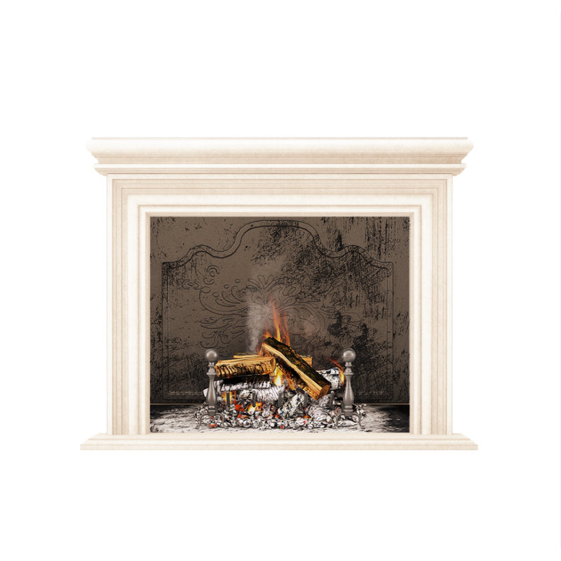 Pourtour de foyer Grand Palermo, Beige lisse