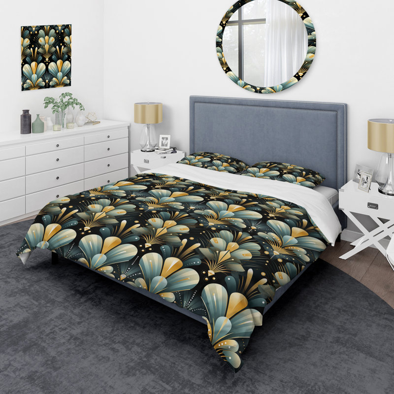Ensemble de housse de couette Arvi, Housse de couette pour grand lit et 2 taies décor