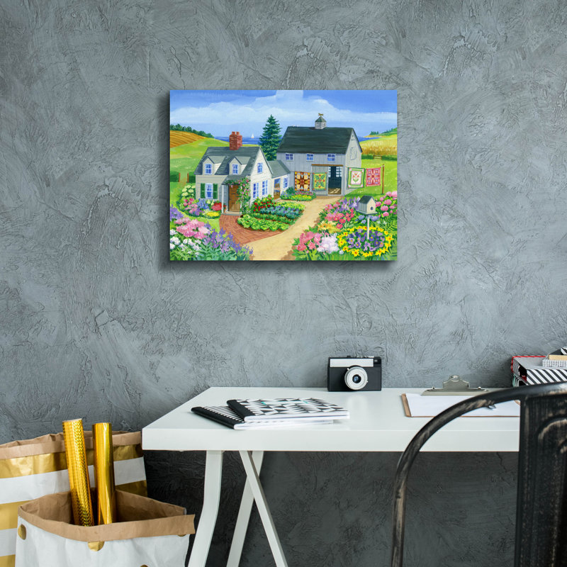  «Quilt Barn» par Geraldine Aikman, art mural sur toile, 16 po x 12 po, H 12 po x l 16 po