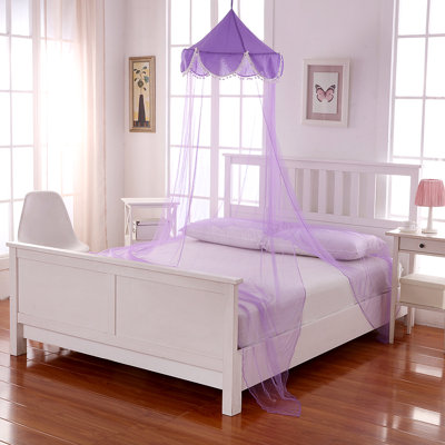 Baldaquin pliable transparent à anneau pour lit d'enfant Pom Pom