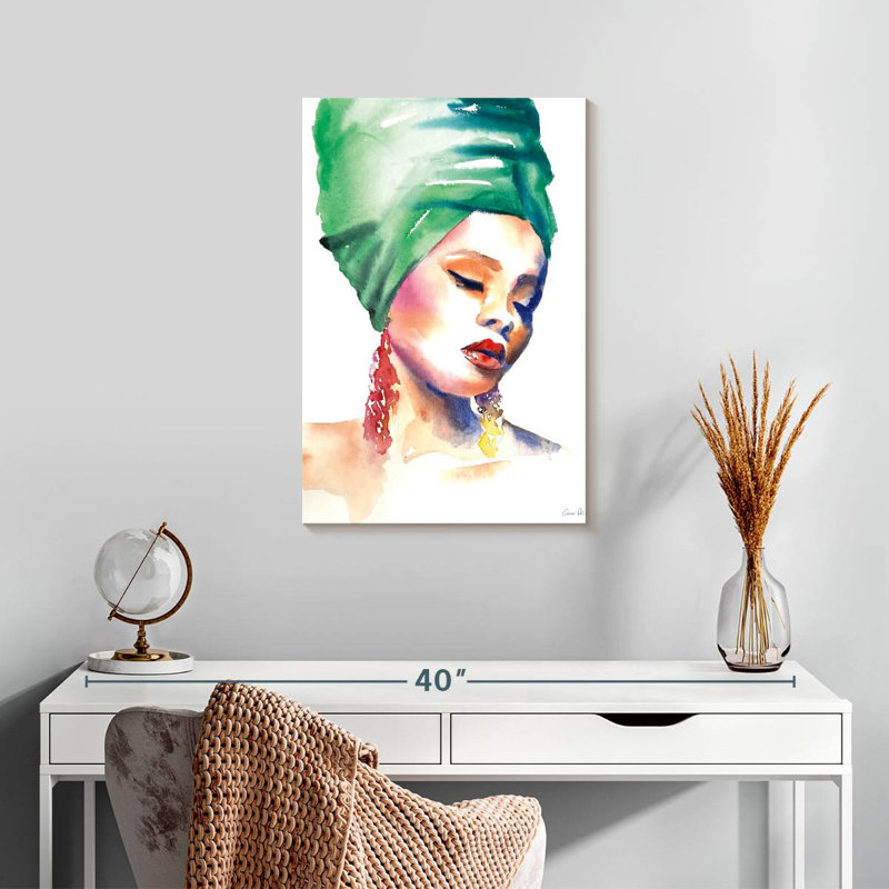 Leisha en vert, H 24 po x l 16 po