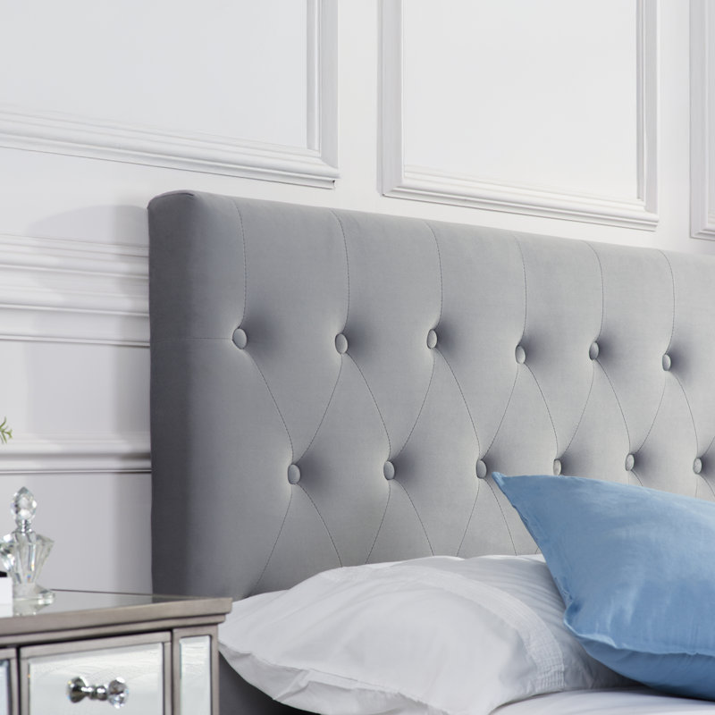 Shawn Upholstered Ottoman Bed, Grey, Kingsize (5')