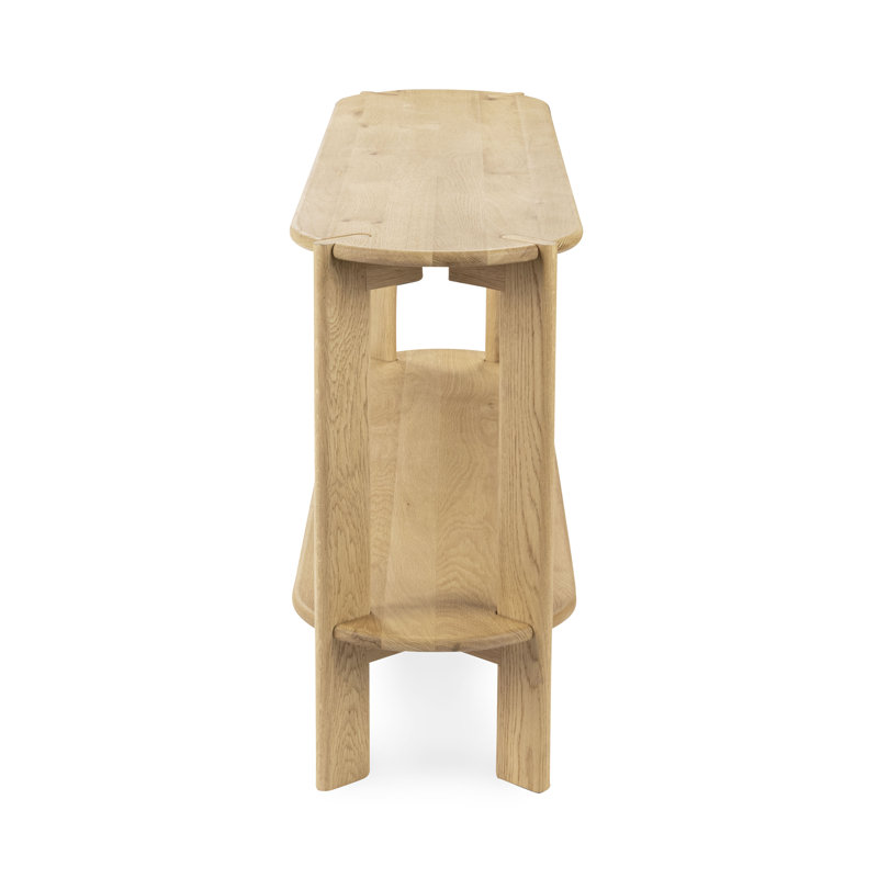 Kering Oak Wood Oval Console Table 