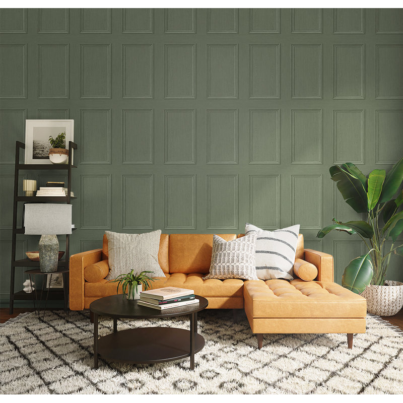 The Sojourn Wood & Shiplap Vinyl Peel & Stick Wallpaper Roll, Fresh Rosemary