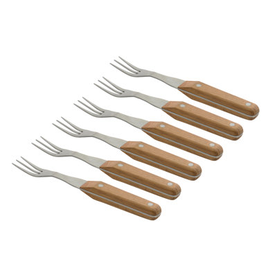 Fourchettes en acier inoxydable 6 pièces BergHOFF CollectnCook avec poignée en bois