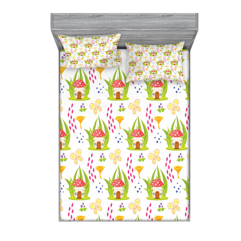 Microfiber Sheet Set, Queen Sheet Set with Fitted Sheet