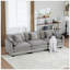 Canapé Cloud 3 places, canapé modulaire moderne pour le salon, coussins rembourrés à double couche confortables, tissu chenille respirant-129410397