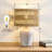 21" Boho Ceramic Gray Table Lamp with 3-Way Dimmable Handwoven Rattan Shade-501265589