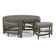 Raffles Rattan Cocktail Table with Benches