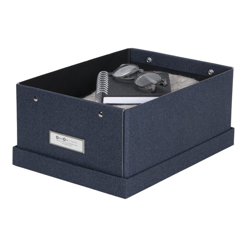 Bigso Karin KD Collapsible Storage Box - Photo Storage Box, Blue
