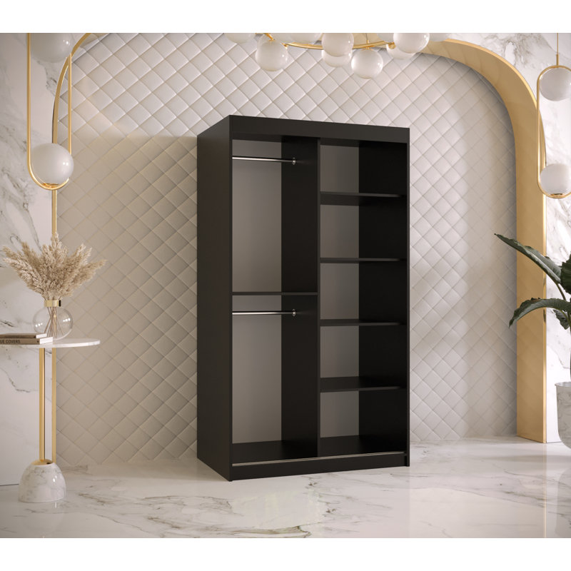 Aros 1 Door Manufactured Wood Wardrobe, 200cm H x 100cm W x 62cm D