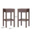 Ensemble de 2 tabourets de bar extérieurs en rotin sans dossier, durable et sans assemblage requis