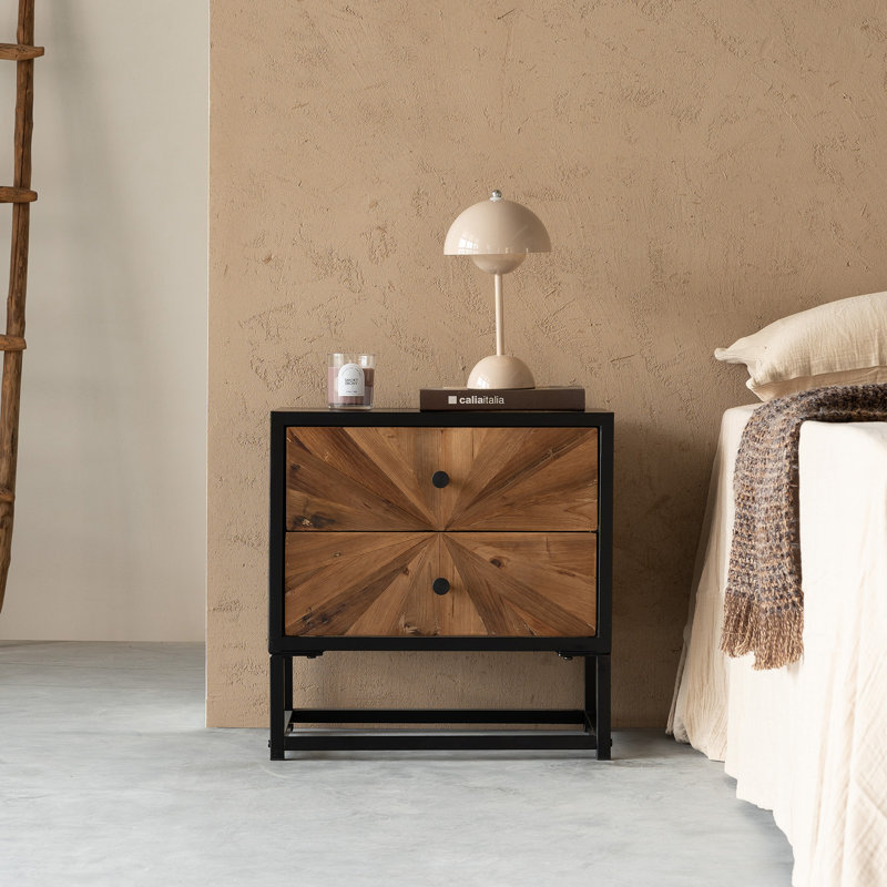 19cm W Iron Bedside Table