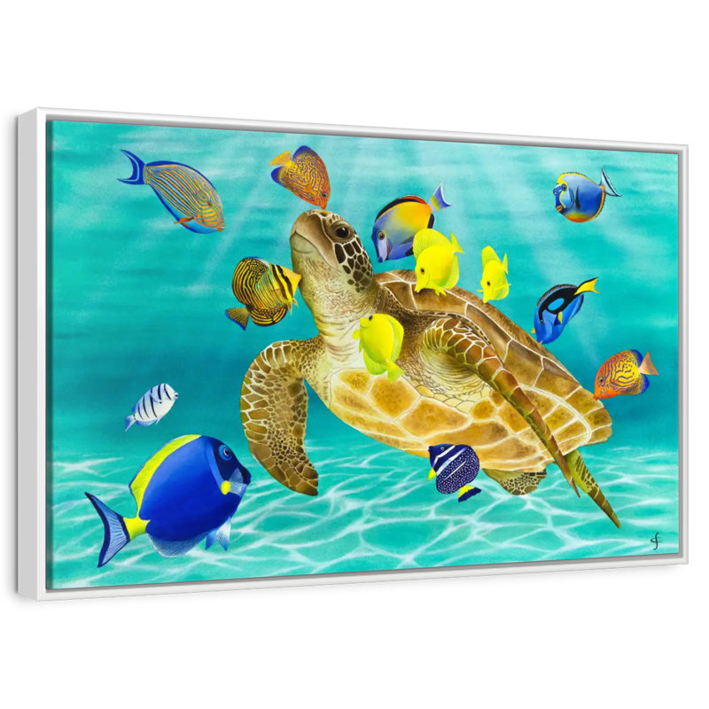 Kiss Kiss, Cadre flottant blanc, 37 po x 25 po