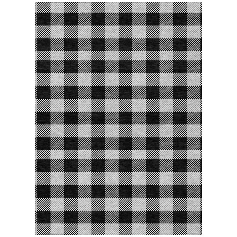 Colzie Plaid Indoor / Outdoor Rug, Rectangle 5' x 7'6"