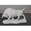 Dimensions du taureau Wall Street en marbre blanc: 11 po x 5 po x H 7 po