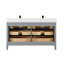Meuble-lavabo double 60 po en bois massif avec plateau en marbre d'ingénierie 1 po-106492197-106492199