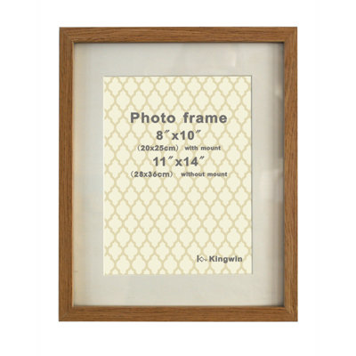 Wood Picture Frame  For Picture Size 8"X10"Mat W Inchesdow Size 11"X14"