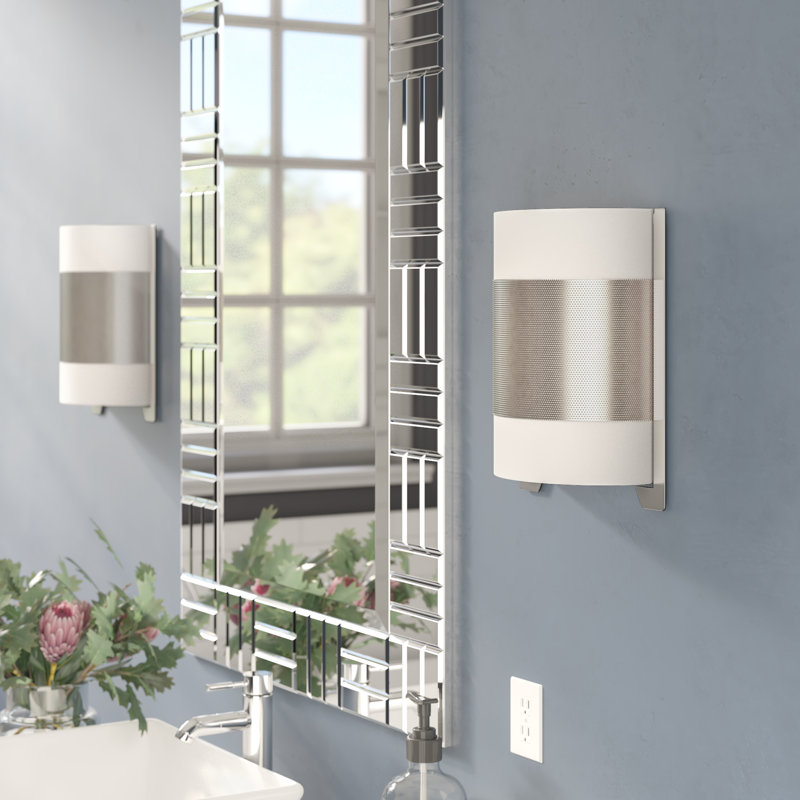 Sagamore Flush Mounted Sconce, Brushed Steel, Incandescent