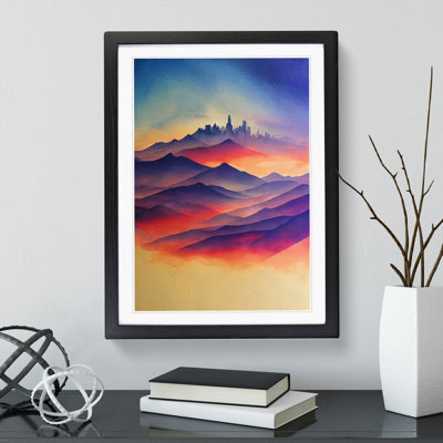XV1022-5207X Watercoloured Mountain Landscape No.4 - Single Picture Frame Painting