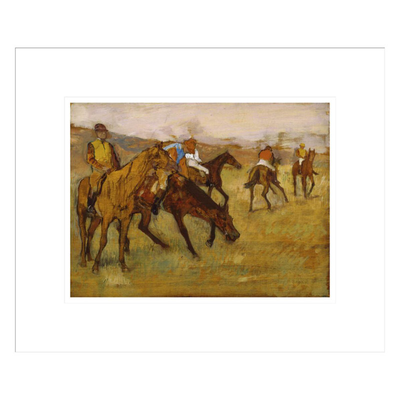 «Avant la course» par Edgar Degas, impression giclée sur cadre, H 13,75 po x l 16,42 po