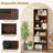 2PCS 70'' all 6-Tier Bookcase w/ 6 Open Shelves Anti-Toppling Kits Living Room-97230705