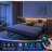 Twin Daybed With RGB LED Lights & Charging Station, Height Adjustable Day Bed Frame With Trundle, Versatile Metal Sofa Bed Frame For Bedroom, Living Room, Guest Room, Black