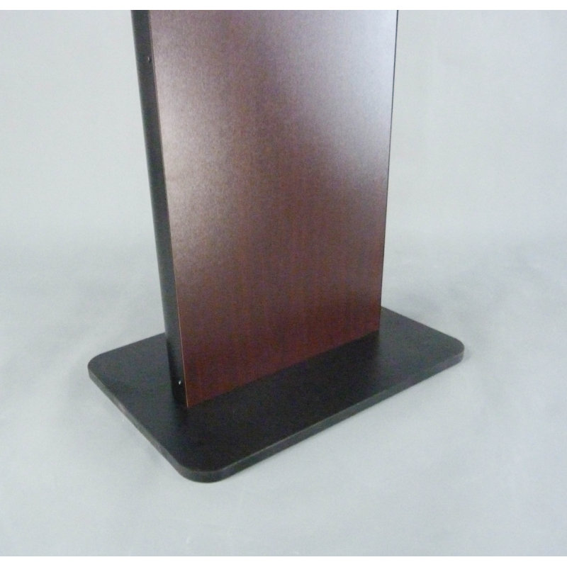 Fixturedisplays® 26,75 po de large, 45 po de haut, acier et panneau de fibres à densité moyenne - noir avec panneau en acajou 19630