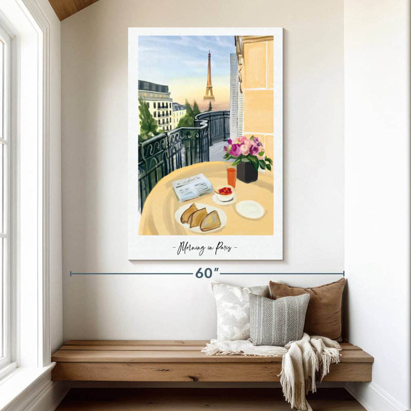 Petit déjeuner Paris View, H 51 po x l 34 po