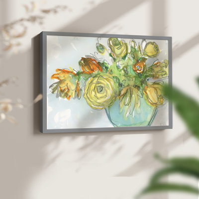 Printemps accent floral I - impression encadrée - réaménageable
