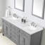 Dessus de meuble-lavabo en marbre blanc 73 po avec lavabo 73 po