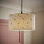 20cm H Fabric Drum Lamp Shade ( Slip-On ) in Cream
