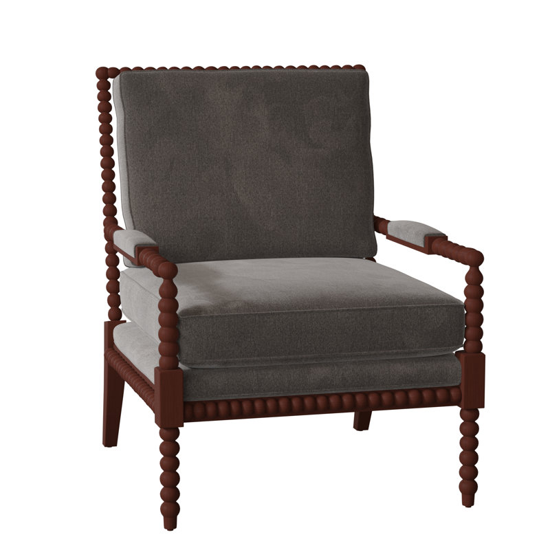 Paula Deen Home Upholstered Armchair, Craftwood 16 Gray Performance Chenille, Manhattan