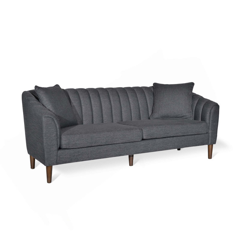 Avett Upholstered 84.5'' Sofa, Charcoal 100% Polyester