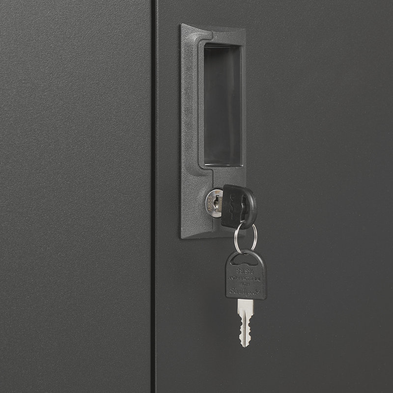 25.6'' Wide Steel File Cabinet, Black