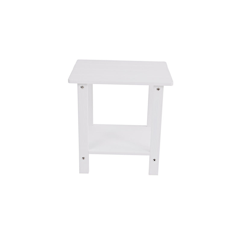 Outdoor Side Table, White
