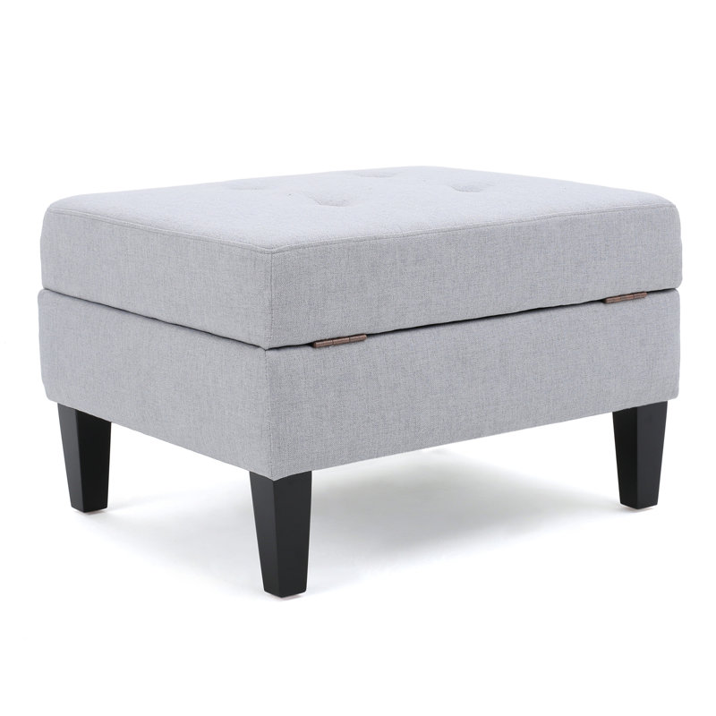 OTTOMAN DE RANGEMENT, Gris clair