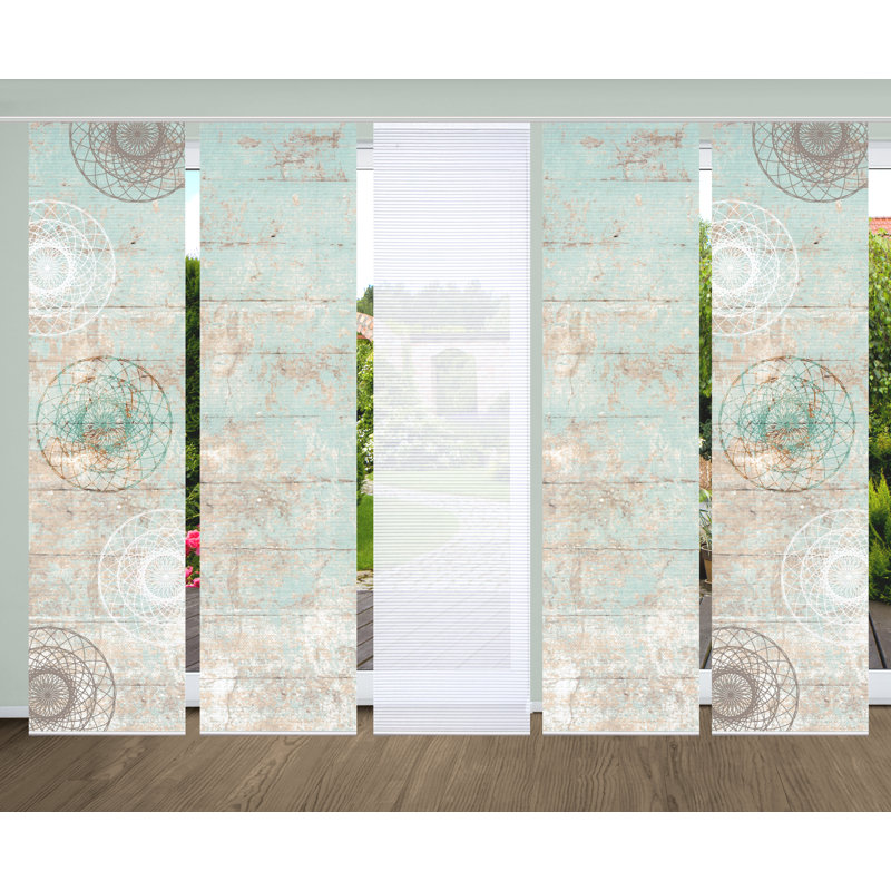 Polyester Semi Sheer Track Insert Sliding Panel, Mint