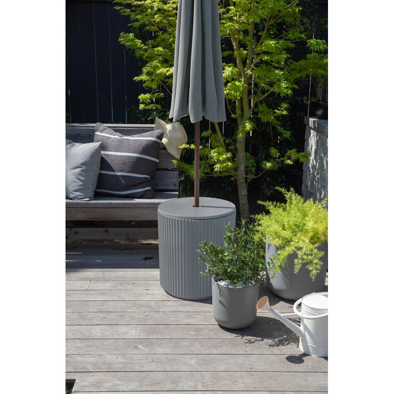 Demi Shade Side Table, Gray