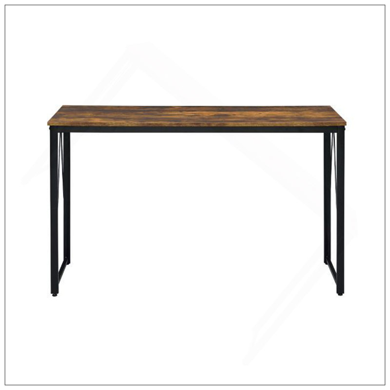 Versatile Rectangular Writing Desk With Sturdy Metal Base For Efficient Work And Study., 28" H x 47" W x 19" D, Ancient Oak