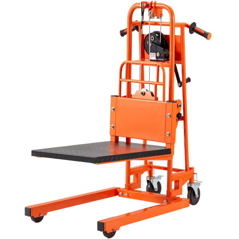 500 Lbs Capacity Material Lift Winch Stacker