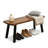 Entryway Bench with Solid Walnut Top and Metal Legs-255070018